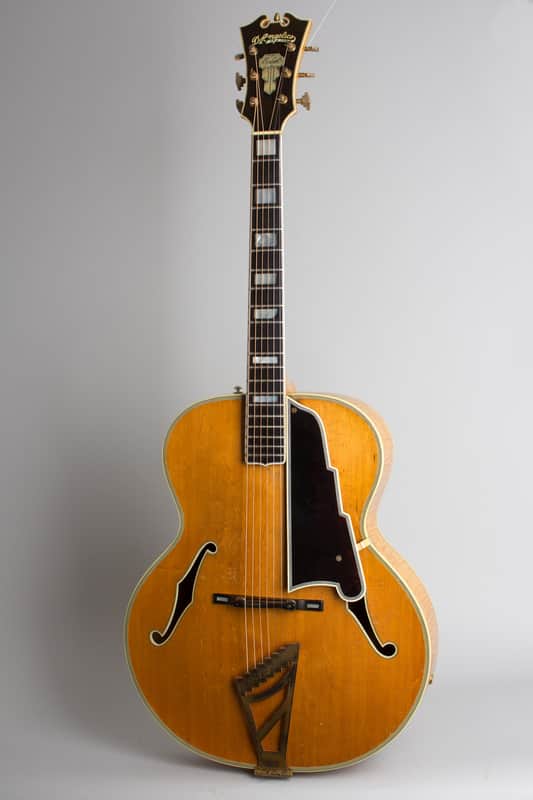 D'Angelico  Excel Arch Top Acoustic Guitar (1948), ser. #1786, original brown hard shell case. image 1