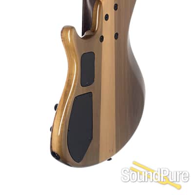 Roscoe SKB Burl Myrtle 5-String Bass #5600 - Used image 8