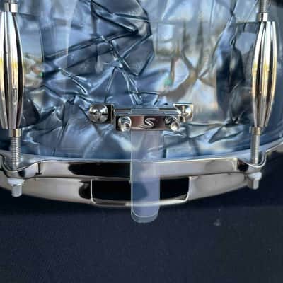 ~NEW~ Slingerland RadioKing Artist Series 5.5x14 Mahogany/Poplar Snare Drum in Black Diamond Pearl with Nickel Hardware image 9