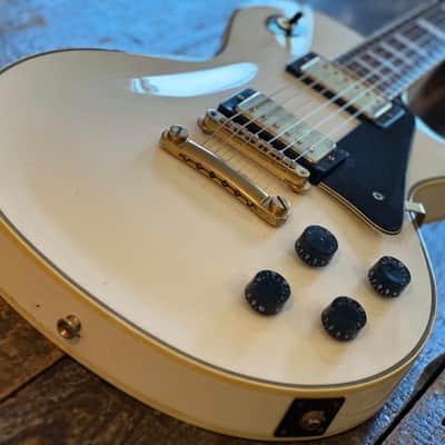 Greco Japanese EG-600 Alpine White Single Cut 1989 Custom MIJ w/ HSC image 3