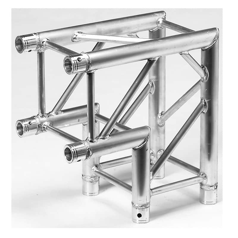 Global Truss SQ-4121 F34 12" Square Truss 1.64'/0.5m 2-Way 90-Degree Corner Junction image 1