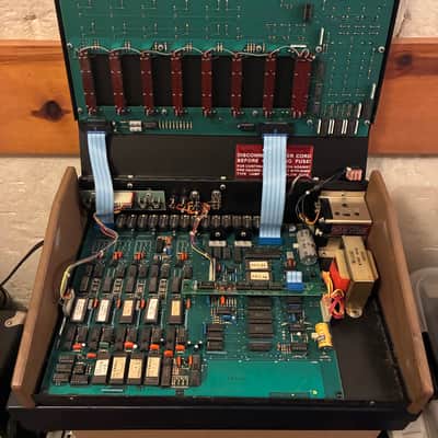 Oberheim DX 1983 - Blue with wood ends image 2