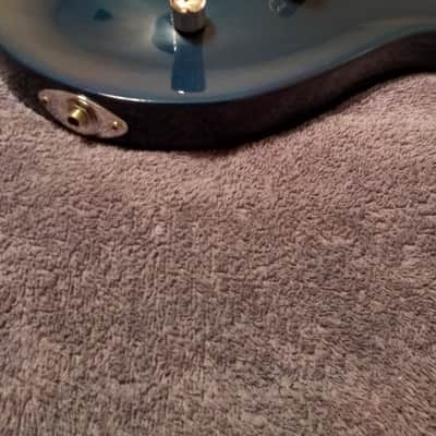 Jay Turser Double Cut Set Neck Dark Blue dual humbucker pickups image 5
