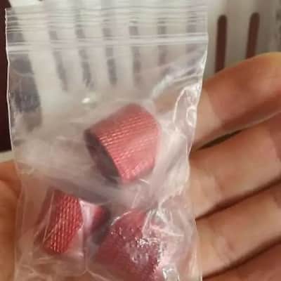 Red 3 Piece Guitar Bass Knobs image 3
