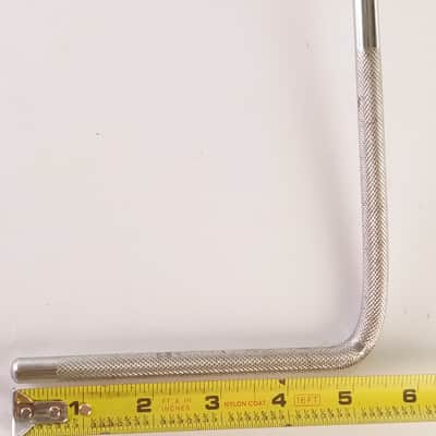 Diamond Knurling 3/8x5.5"x16"Cymbal L-Arm Rod Chrome Bass Drum Mount Holder image 3