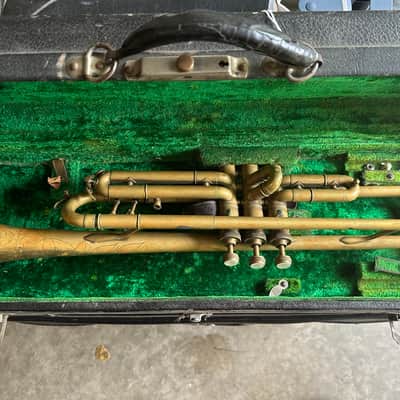Buescher Model 232 “Aristocrat” Bb Trumpet 1930s - Raw Brass image 1