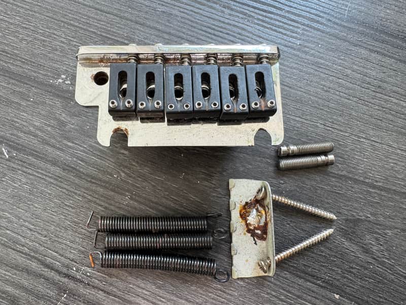 USA Vintage 1990's Relic Fender Stratocaster Tremolo Bridge w Graph Tech Saddles image 1