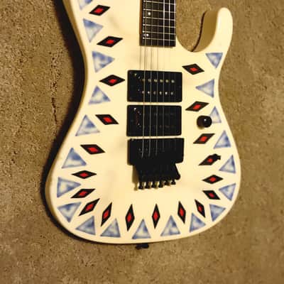 Kramer Nightswan 1989 Aztec graphic guitar Vintage Original Floyd Knapp USA F serial WOW image 8