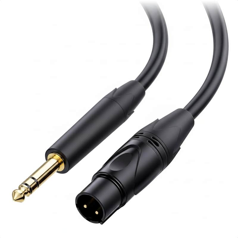 6.35mm (1/4 Inch) Short TRS to XLR Cable - 3ft, Male to Female, XLR to 1/4 Cable image 1