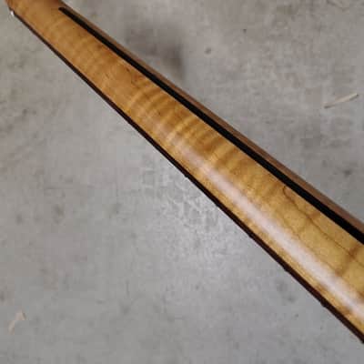 Flame Roasted Maple Strat Neck fits fender Stratocaster body 22 frets image 7