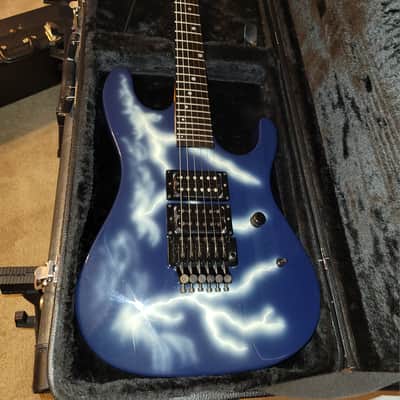 Kramer Nightswan 1989 Lightning graphic guitar Vintage Original Floyd  F serial EXCELLENT!!! image 7