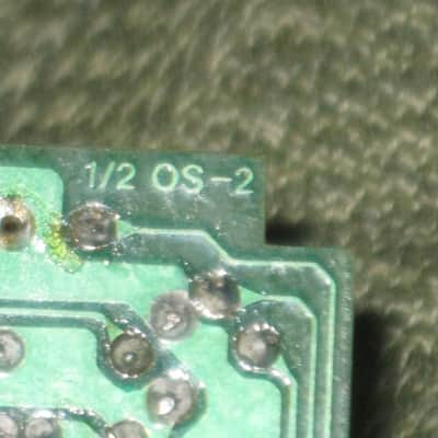 NOT working / For Repair / For parts / AS IS used Boss OS-2 CIRCUIT BOARD with circuit board components and INPUT, OUTPUT, & power jacks (NO: casing, LED, switch, bottom plate, knobs, nuts washers, screws & missing some wires) from around 2007 image 4