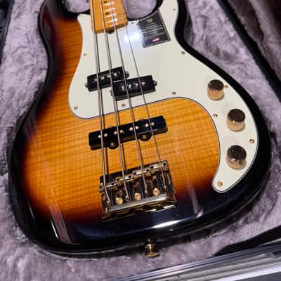 Fender 75th Anniversary American Professional II PJ Precision Bass 2026 - 2-Color Sunburst w/ Case, Free Plek 313 image 2