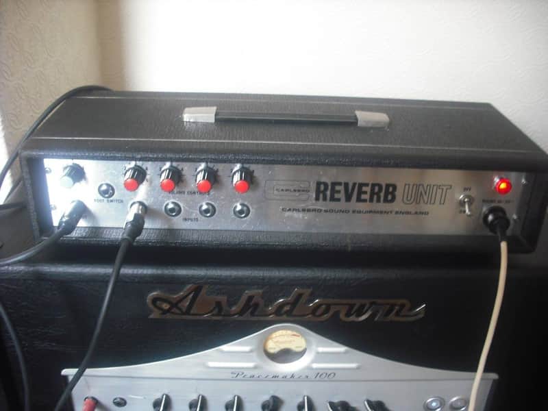 Vintage Carlsbro spring reverb unit tank head 4 channel effect loop guitar echo image 1