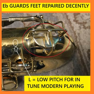 MAKE OFFER DUBBED "PAN AND PERKS" LYON AND HEALY TENOR SAXOPHONE ULTRA RARE BURNISHED GOLD PLATED ARTIST MULTI PORTRAITS TOP FINISH #6 SPECIAL ORDERED ORIGINAL MPC image 25