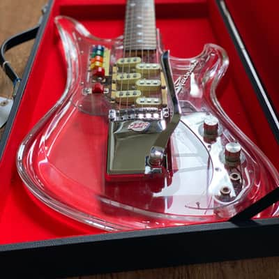 Very Rare 1990's Japanese Teisco Spectrum 5 Acrylic with OHSC. 100 built Worldwide image 4