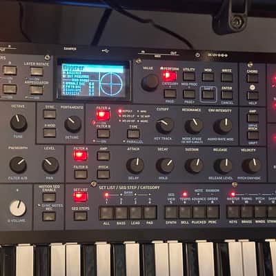 Korg Multi/Poly 37-Key Analog Modeling Synthesizer 2024 - Present - Black & Blue with Wood Sides image 2