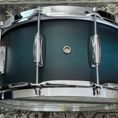 Mint Gretsch Renown 6.5X14” Satin Antique Blue Burst Snare Drum RN2-65145-SABB image 3