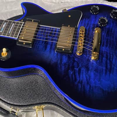 NEW! Gibson Dealer Select Custom Shop Les Paul Custom Blue Widow AAA Figured Flame Top - Authorized Dealer - 9.7 lbs - G07454 image 9