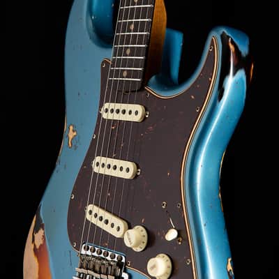 Fender Custom Shop LTD 1961 Heavy Relic Stratocaster Lake Placid Blue Over 3 Tone Sunburst image 11