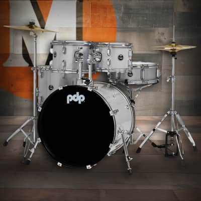 PDP Centerstage 5-Piece Drum Set w/ Hardware, Cymbals & Throne - Diamond (PDCE2015KTDW) image 1