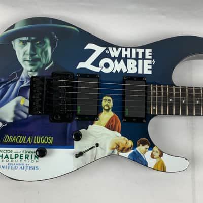 ESP LTD KH-WZ Kirk Hammett White Zombie Black Electric Guitar + Tombstone Case B-Stock - Korea image 8