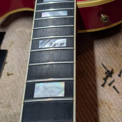 1985 Gibson Les Paul Custom Electric Guitar Ferrari Red Tim Shaw 100% Original 10.4Lbs image 14