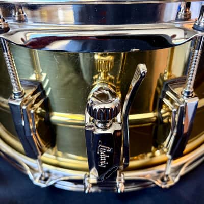 Ludwig LB403 Super Brass Reissue 6.5x14" 10-Lug Snare Drum with Nickel-Plated Hardware 2019 - Present - Clear-Lacquered Brass image 3