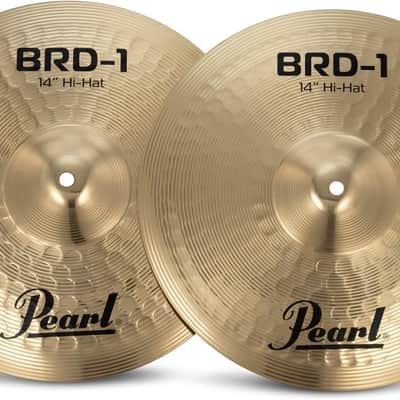 Pearl BRD-1 Cymbal Pack 14" Hi-Hats 16" Crash 20" Ride w/ Gig Bag – Brand New image 2
