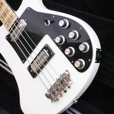 Vintage 1970's John Birch Bass In Rare Arctic White image 10