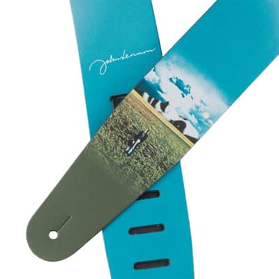 Daddario John Lennon Mind Games Printed Leather Guitar Strap 2.5 Inch Sign image 2