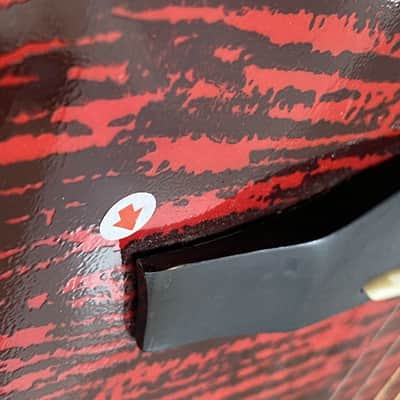 Red Burst Acoustic Guitar, Plywood Top Body, Mahogany Neck image 25