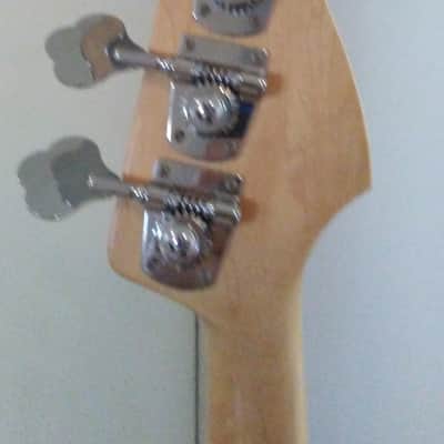 lefty Fender Jazz Bass 2007 w/gig bag - custom Marcus Miller pickguard - Natural Ash finish image 7
