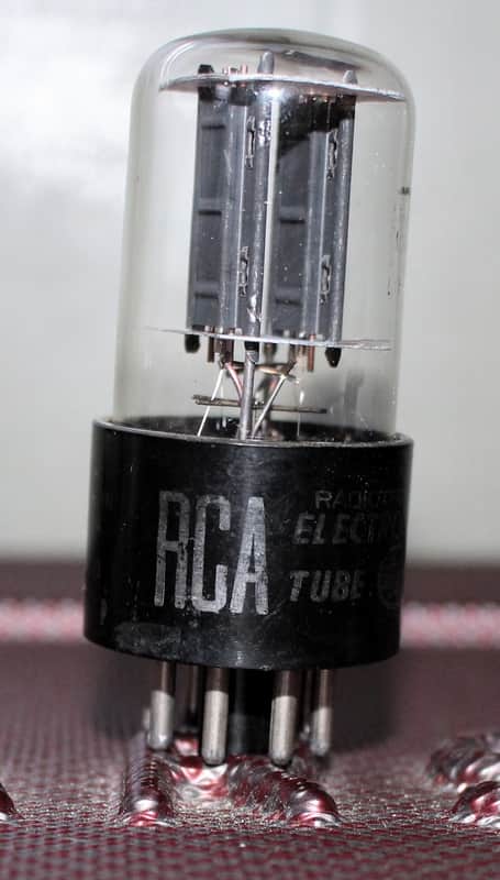 RCA 6SN7GT VT-231 D GETTER BLACK LADDER PLATE TEST NOS++ VINTAGE 1950's image 1