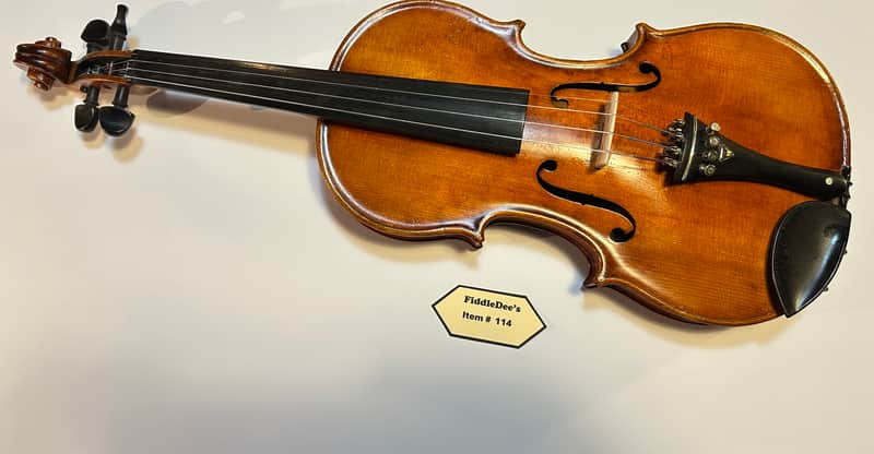 Vintage 4/4 Adult violin labeled Johan Georg Kessler 1925 - original finish with Satin Gloss Varnish image 1