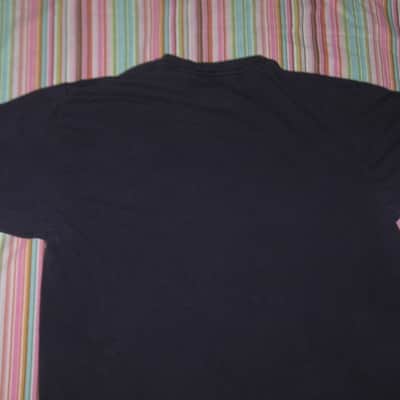pre-owned / worn genuine Fender - Fender Factory Tour (Corona, California USA) - short sleeve T-Shirt, Men's X-Large (XL) Navy Blue with Creme & Gray Graphic, 100% preshrunk cotton, late 2000s to early - mid 2010s image 12
