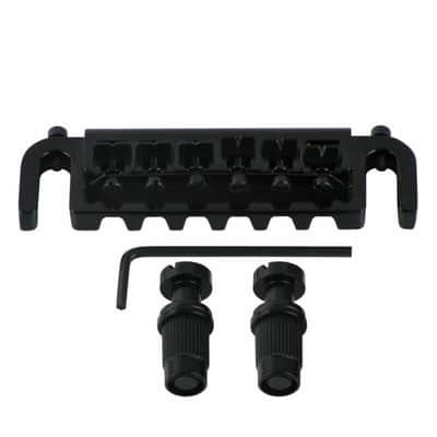 Les Paul SG Style Flexible Wraparound Bridge Tailpiece, Black image 5