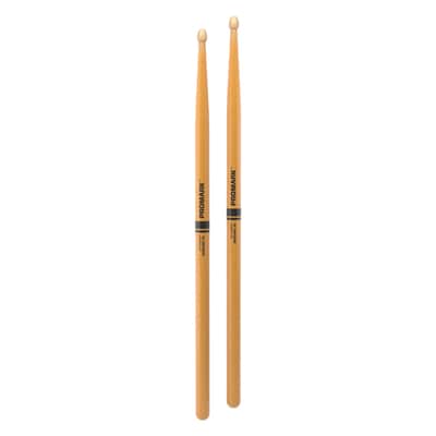 Promark Rebound 5B ActiveGrip Clear Hickory Drumstick, Acorn Wood Tip image 3
