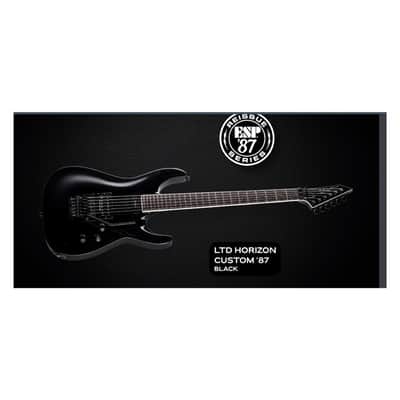 ESP LTD Horizon Custom 87 6-String Right-Handed Electric Guitar with Alder Body and Macassar Ebony (Black) image 6