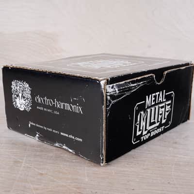 Electro-Harmonix Metal Muff Distortion with Top Boost Black Made in USA w/ Box, Paperwork image 2
