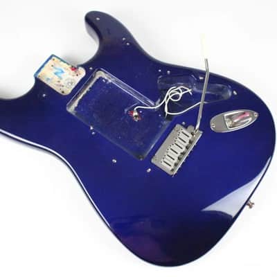1992 Vintage Fender Stratocaster Plus Deluxe Midnight Blue BODY w/Original Bridge 1990s USA Strat image 9