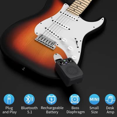 JOYO Mini Amp 5W Portable Plug in Practice Electric Amp Bluetooth Rechargeable Combo Guitar Amplifier Built-in 4 Effects Clean, Overdrive, Distortion, Reverb (JA-05G) image 2