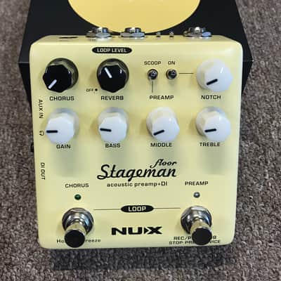 NuX NAP-5 Stageman Floor Deluxe Acoustic Preamp / DI 2010s - Yellow image 1