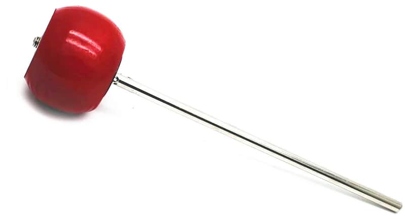 Kick Bass Drum Pedal Mallet Red Wood Beater Head Percussion Accessory image 1