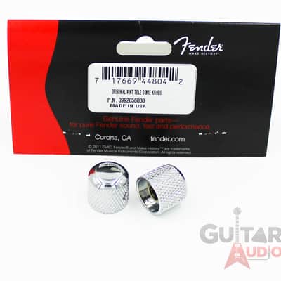 Genuine Fender Original Tele/Telecaster or Precision Bass Dome Knobs - Chrome image 5
