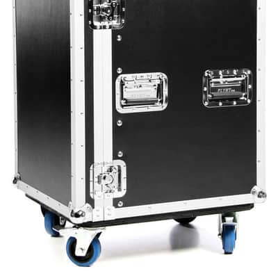 Flight Pro L-Rack 12U Angle Rack with Service Flap and Wheels image 1
