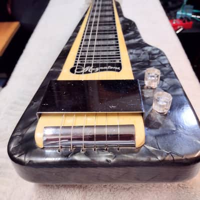 Magnatone Lap steel Early 50s - Gray/yellow pearloid image 6