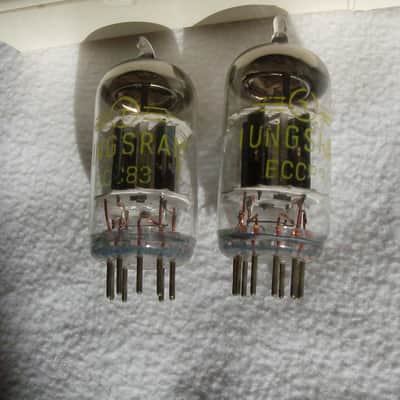2 X NOS 1970s Tungsram ECC83 ( Platinum Matched Pair ) - Extremely strong emission! Same date codes! image 1