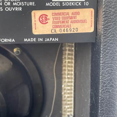 Vintage Fender Sidekick 10 10-Watt 1x6" Guitar Practice Amp 1983 - 1985 - Black image 9