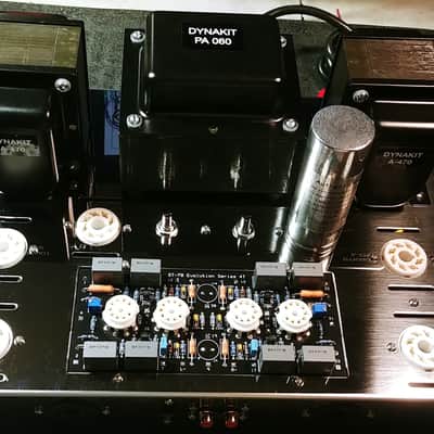 Dynaco ST-70 / Dynakit Stereo 70 Tube Amplifier w/ Evolution 4T Dual Triode Driver, w/ Tubes & Cover image 11